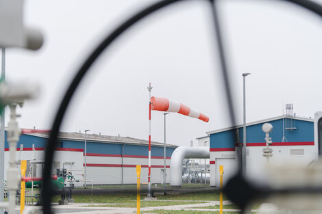 Photo of a gas pressure regulating station in Lubmin (Mecklenburg-Western Pomerania)